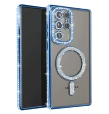 Samsung Galaxy S23 Ultra Joke Simli Magneticsafe Kılıf - Mavi