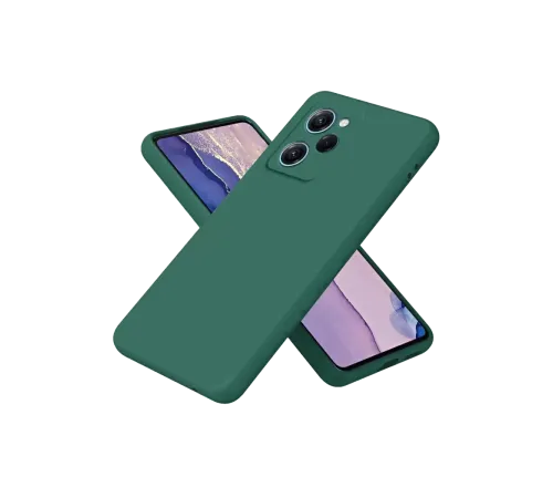 Poco X5 Pro 5G Nano içi Kadife Silikon - Koyu Yeşil
