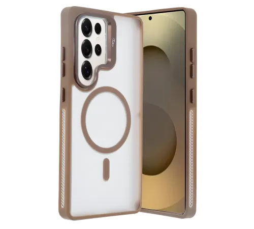 Samsung Galaxy S25 Ultra Flet Lens Magsafe Kapak - Gold