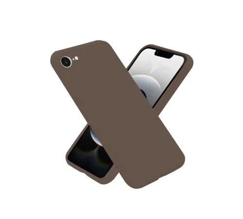 Apple iPhone 16E Kılıf First Silikon - Kahverengi