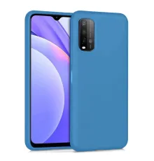 Redmi 9T Kılıf Nano içi Kadife Silikon - Mavi