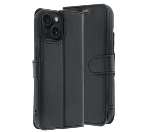 Apple iPhone 15 Trend S Plus Kapaklı Kılıf - Siyah