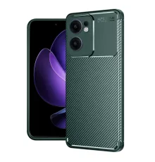 Reno 13F Kılıf Auto Focus Karbon Kapak - Koyu Yeşil