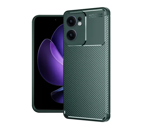 Reno 13F Kılıf Auto Focus Karbon Kapak - Koyu Yeşil