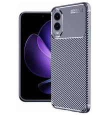 Samsung Galaxy S25 Edge Kılıf Auto Focus Karbon Kapak - Lacivert