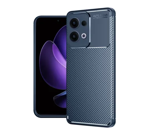 Reno 13 Pro Kılıf Auto Focus Karbon Kapak - Lacivert