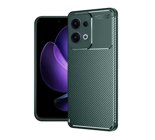 Reno 13 Pro Kılıf Auto Focus Karbon Kapak - Koyu Yeşil