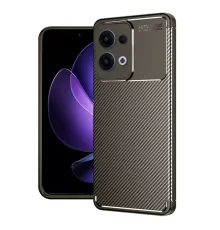 Reno 13 Pro Kılıf Auto Focus Karbon Kapak - Kahverengi