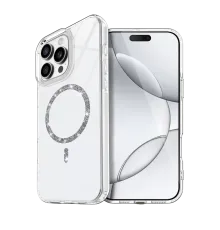Apple iPhone 15 Pro Max Live Diamond Magsafe Kapak - Şeffaf