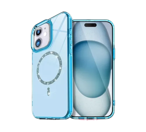 Apple iPhone 11 Live Diamond Magsafe Kapak - Mavi