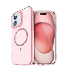 Apple iPhone 12 Live Diamond Magsafe Kapak - Pembe
