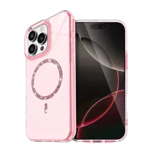 Apple iPhone 16 Pro Max Live Diamond Magsafe Kapak - Pembe
