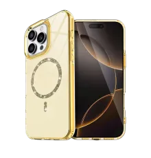 Apple iPhone 16 Pro Max Live Diamond Magsafe Kapak - Sarı