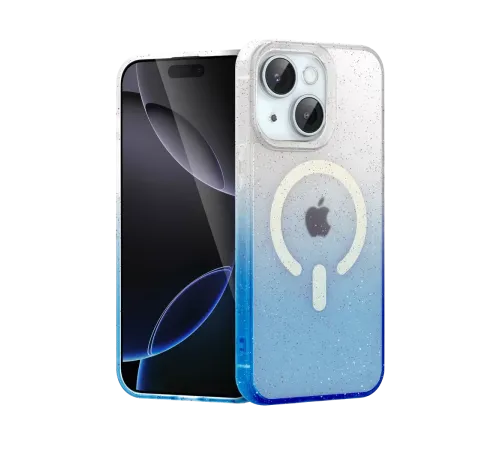 Apple iPhone 14 Pummel Shiny Magsafe Kapak - Mavi