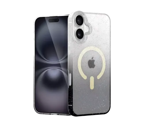 Apple iPhone 16 Pummel Shiny Magsafe Kapak - Siyah