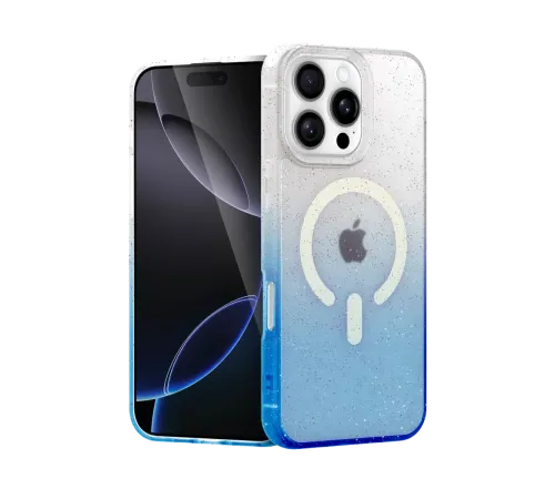 Apple iPhone 16 Pro Max Pummel Shiny Magsafe Kapak - Mavi