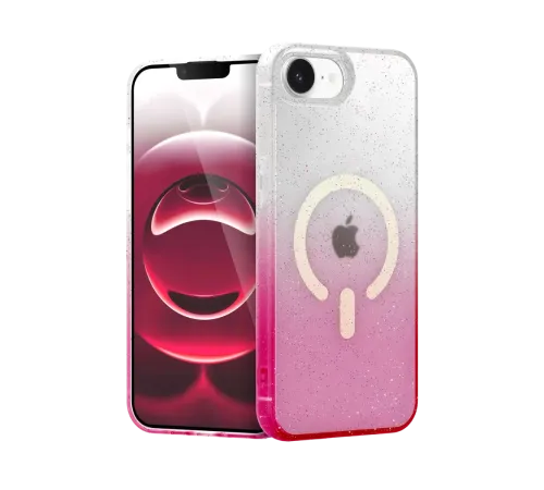 Apple iPhone 16E Pummel Shiny Magsafe Kapak - Pembe