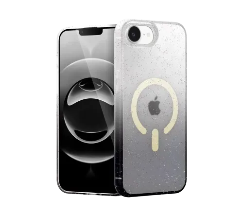 Apple iPhone 16E Pummel Shiny Magsafe Kapak - Siyah