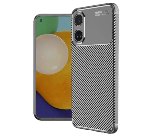 A60 Kılıf Auto Focus Karbon Kapak - Gri