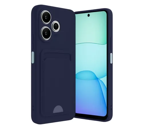 Redmi 13 4G Kılıf Kelvin Kartvizitli Silikon - Lacivert