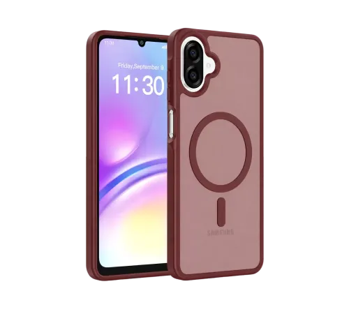 Samsung Galaxy A07 4G Jota Magsafe Kapak - Bordo
