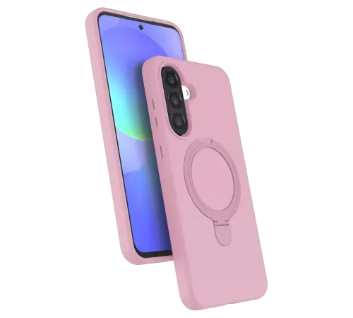 Samsung Galaxy A37 5G Regal Magsafe Standlı Kapak - Açık Pembe