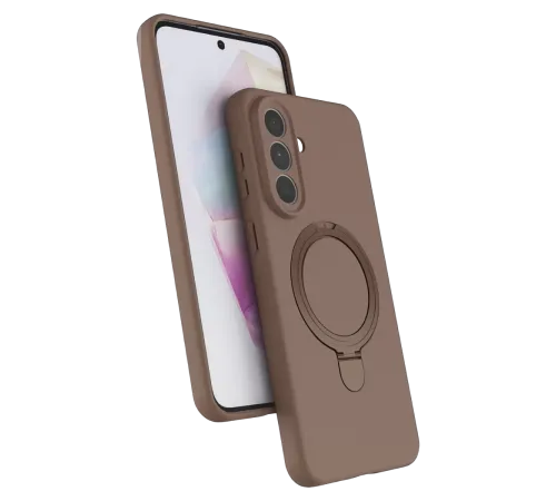Samsung Galaxy A57 5G Regal Magsafe Standlı Kapak - Çöl Titanyum