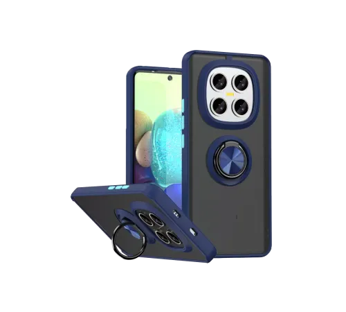 Redmi Note 15 Pro 5G Montreal Yüzüklü Silikon Kapak - Lacivert