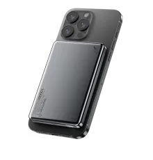PW560 10.000 mAh Dijital Göstergeli 20W Type-C ve 15W Kablosuz Şarj PD Hızlı Şarj Magsafe Powerbank - Titanyum