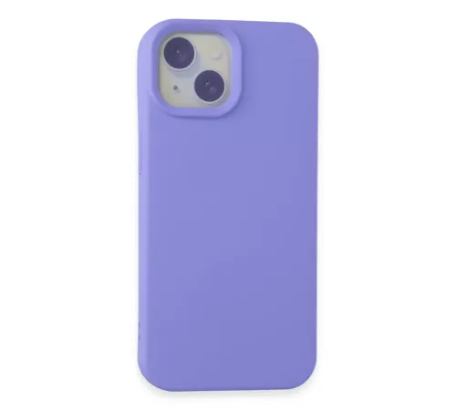Apple iPhone 15 Kılıf Nano içi Kadife Silikon - Lila