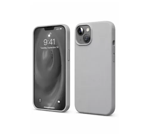 Apple iPhone 14 Kılıf First Silikon - Gri