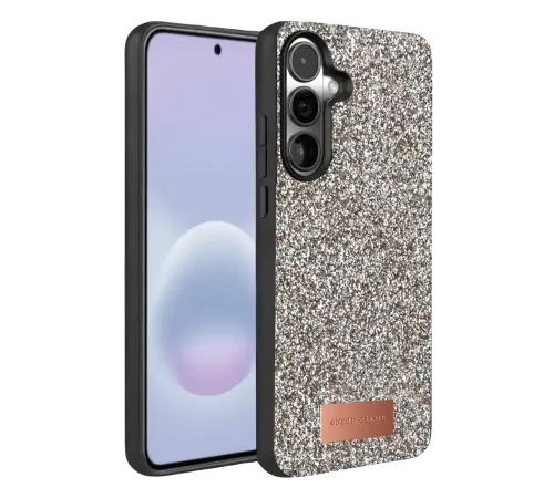 Samsung Galaxy A37 5G Bright Simli Kapak - Gümüş