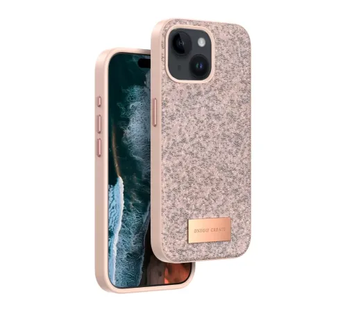 Apple iPhone 15 Bright Simli Kapak - Pembe