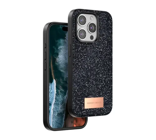 Apple iPhone 15 Pro Max Bright Simli Kapak - Siyah