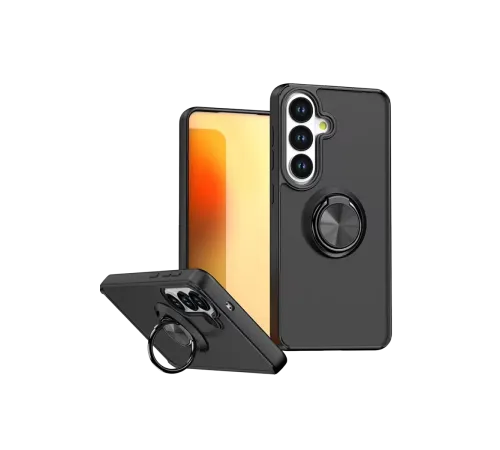 Samsung Galaxy S26 Montreal Yüzüklü Silikon Kapak - Siyah