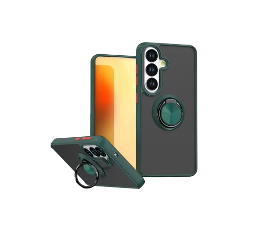 Samsung Galaxy S26 Montreal Yüzüklü Silikon Kapak - Yeşil