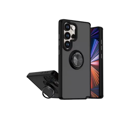 Samsung Galaxy S26 Ultra Montreal Yüzüklü Silikon Kapak - Siyah