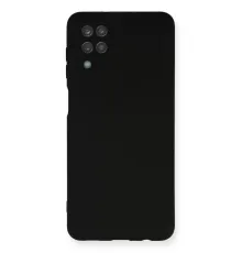 Samsung Galaxy A12 Kılıf Nano içi Kadife Silikon - Siyah