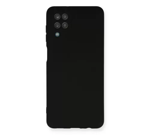 Samsung Galaxy A12 Kılıf Nano içi Kadife Silikon - Siyah