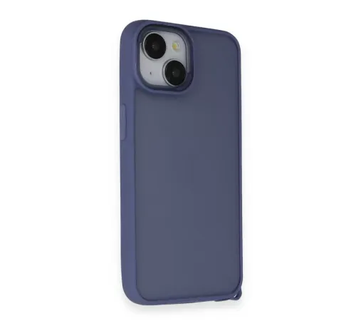 Apple iPhone 14 Kılıf Elegant Kapak - Açık Mavi
