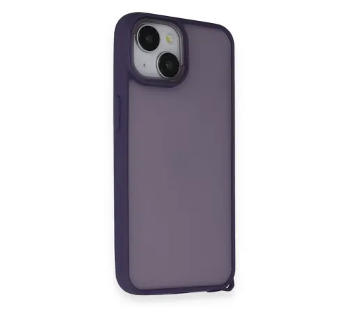 Apple iPhone 14 Kılıf Elegant Kapak - Derin Mor
