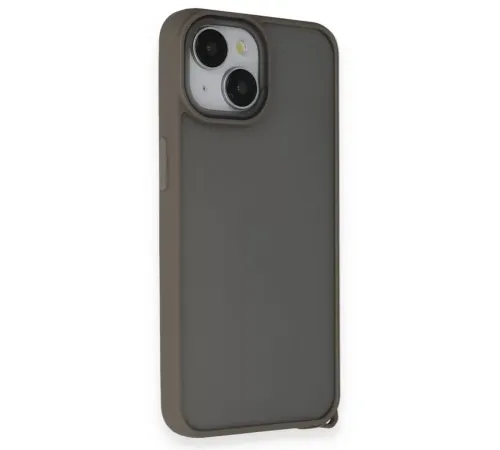 Apple iPhone 14 Kılıf Elegant Kapak - Titan Gri