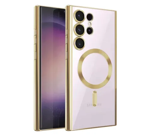 Samsung Galaxy S25 Ultra Kılıf Kross Magneticsafe Kapak - Gold