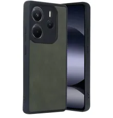 Redmi Note 14 4G Kılıf Aras Deri Kapak - Koyu Yeşil
