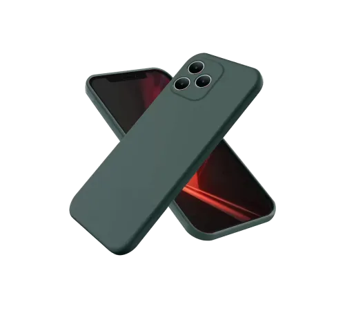 Realme Note 50 4G Kılıf First Silikon - Koyu Yeşil