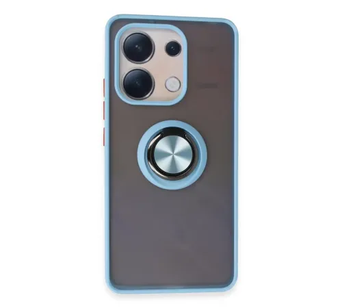 Redmi Note 13 4G Kılıf Montreal Yüzüklü Silikon Kapak - Buz Mavi
