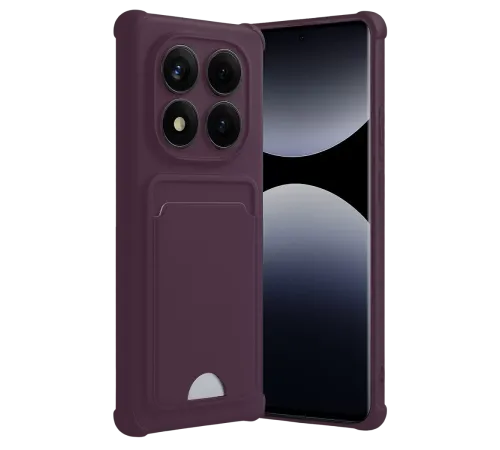 Redmi Note 14 Pro Plus Kelvin Kartvizitli Silikon - Derin Mor