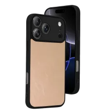 Apple iPhone 17 Pro Aras Deri Kapak - Pudra