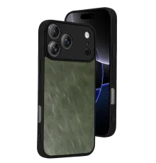 Apple iPhone 17 Pro Aras Deri Kapak - Yeşil