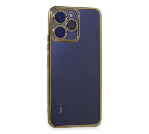 Redmi 12 Kılıf Lensli Silikon - Gold